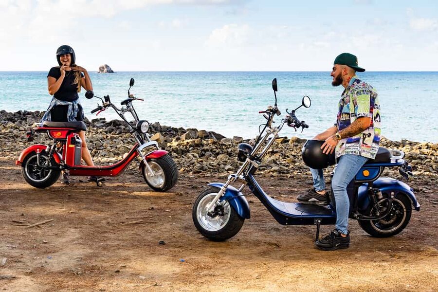 Beaches and Backroads Electric Big-Wheel Scooter Tour - The 3-Hour Route: Rodney Bay, Gros Islet, Pigeon Island, Boursejour, and Reduit Beach
