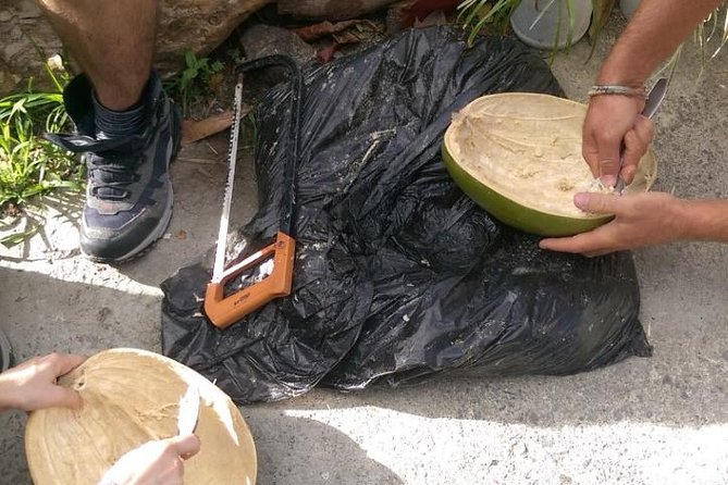 DIY Craft Your Own wooden Bowl : from a calabash fruit! - Trouya Beach Setup With Mel and Ekie