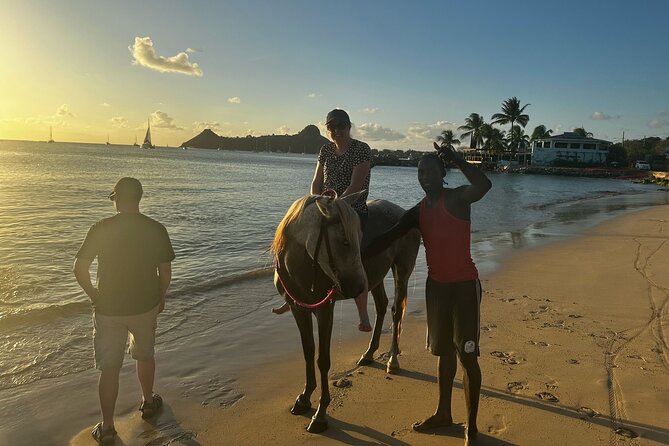Gros Islet Village Horseback Riding run with Dore's riding Stable - The Sea Swim with Horses Bareback: The Part You Should Plan For