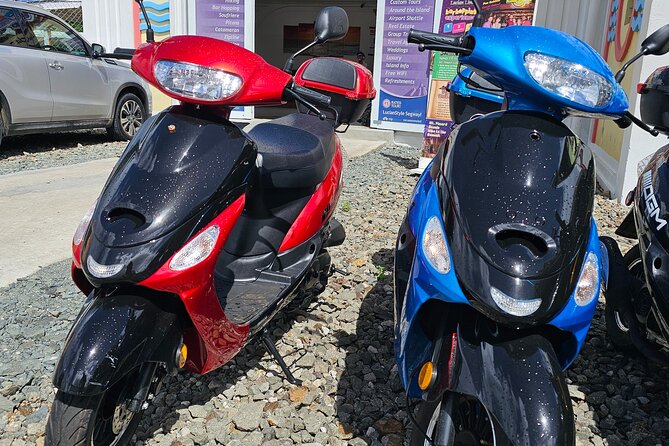 iRide Caribbean 50cc Scooter Rental - The ride plan: Rodney Bay, Gros Islet, harbor views, and the cricket stadium
