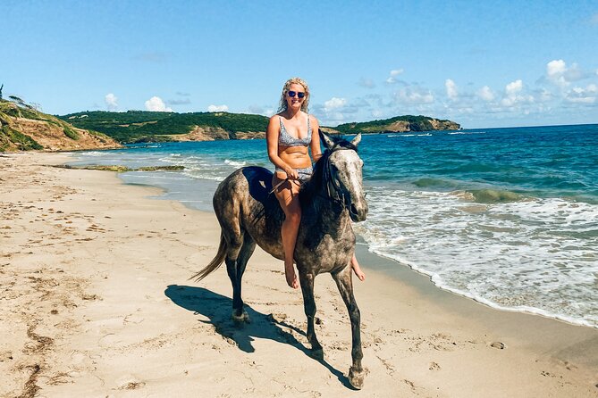 Private Beach Horseback Ride with Sandy Hoofs St. Lucia - St Lucia from the saddle, not from a bus