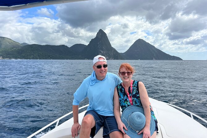 Private Boat Charter St. Lucia, boat tour to Soufriere. Full day - Sulphur Springs and Piton Falls: optional, and worth budgeting if you want classic Soufrière