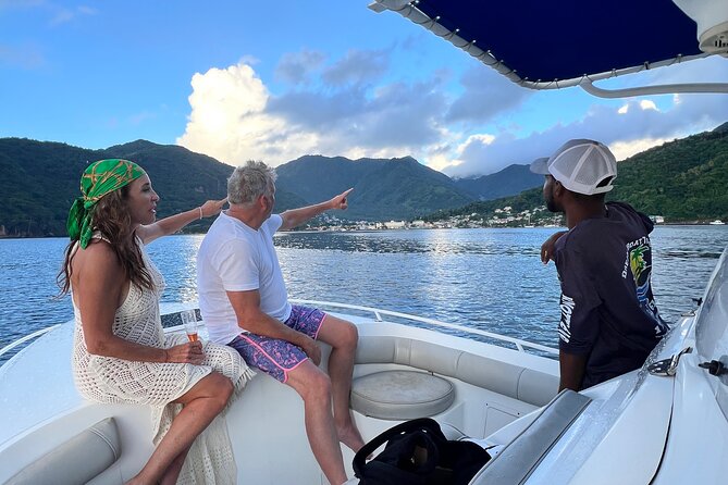 Private Boat Charter St. Lucia, boat tour to Soufriere. Full day - Jalousie Beach between the Pitons: marine reserve snorkeling and white sand time