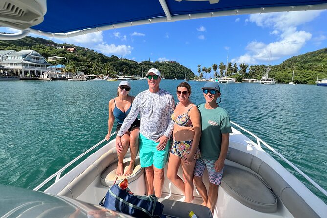 Private Boat Charter St. Lucia, boat tour to Soufriere. Half day. - Jalousie Beach between the Pitons: snorkeling time with postcard views