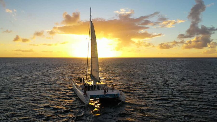 Romantic Caribbean Sunset Cruise - Crew Energy: Pirate and Rasta Make the Evening
