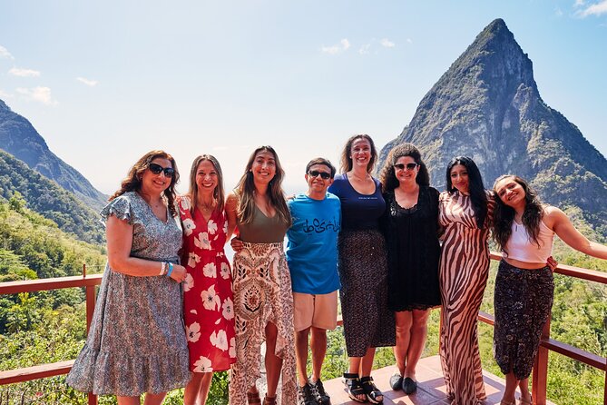 St. Lucia adventure: mud baths, waterfalls, gardens - Soufriere viewpoint moments before the soaking