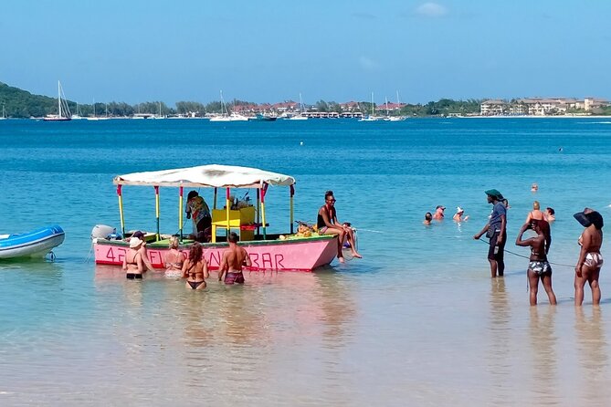 St. Lucia Beach Day with Paradise Beach Comforts & Transportation - Drinks included, but don’t plan your lunch around them