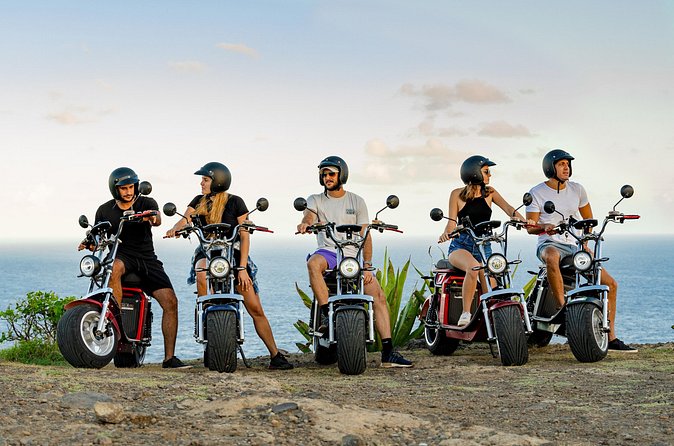 St.Lucia Beaches and Backroads Tour by Electric Big-Wheel Scooter - Cap Estate and Rodney Bay Marina: the upscale contrast