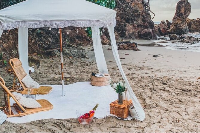 St Lucia Beachfront Sunset Picnics - The main event: your private beachfront picnic setup