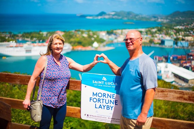 St Lucia Cruise Ship Excursion - Morne Fortune viewpoint over Castries: a quick win with souvenir time