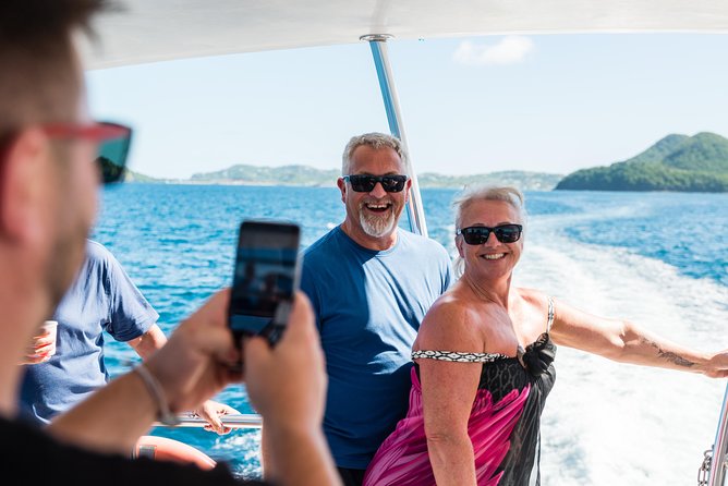 St Lucia Full-Day Catamaran Sightseeing Cruise With Snorkeling - The Soufriere Bay catamaran sail and Pitons photo time