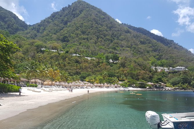 St. Lucia Land and Sea Tour - Jalousie Beach and Sugar Beach snorkeling: the Pitons water stop