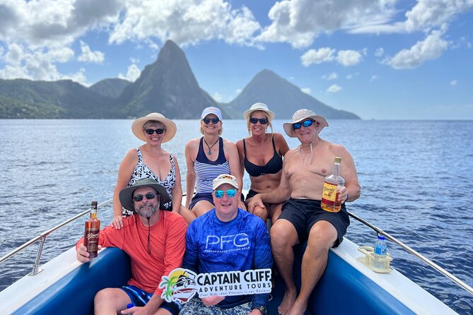 St. Lucia Private Boat to Soufriere:Snorkeling, Sightseeing,Beach - Jalousie Beach and Sugar Beach snorkeling: your first hour