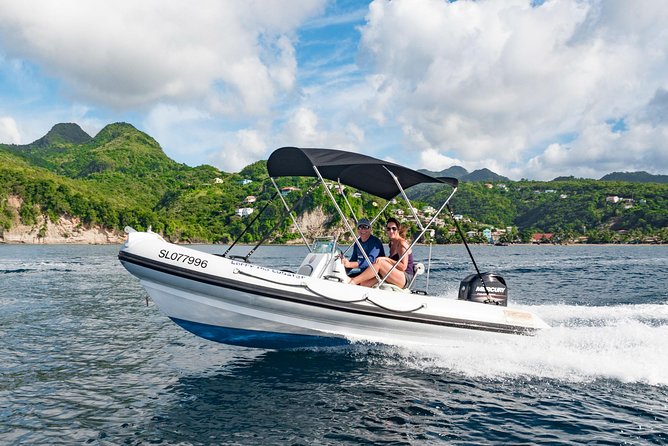 St. Lucia Speedboat and Power Snorkel From Castries - Marigot Bay Stop: Coastline Fun on the Return Trip