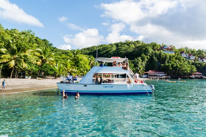 Tet Paul Hike & Soufriere Catamaran Experience - Onboard Fun: Open Bar, Snorkeling Gear, and Pirate-Ship Details